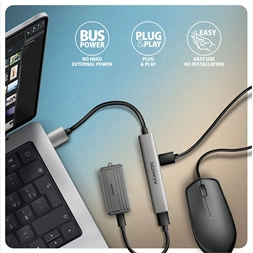 Axagon HUE-STA ALU STRIP USB-A 4 port hub