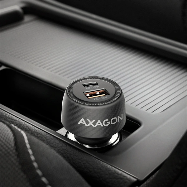 Axagon PWC-PQ48 PD3.0 & QC4+ 2× OUTPUTS 48W két kimenettel (USB-A + USB-C) autós töltő