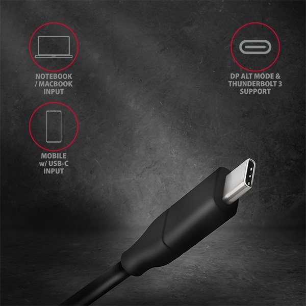 Axagon RVC-DPC USB-C - Displayport kábel