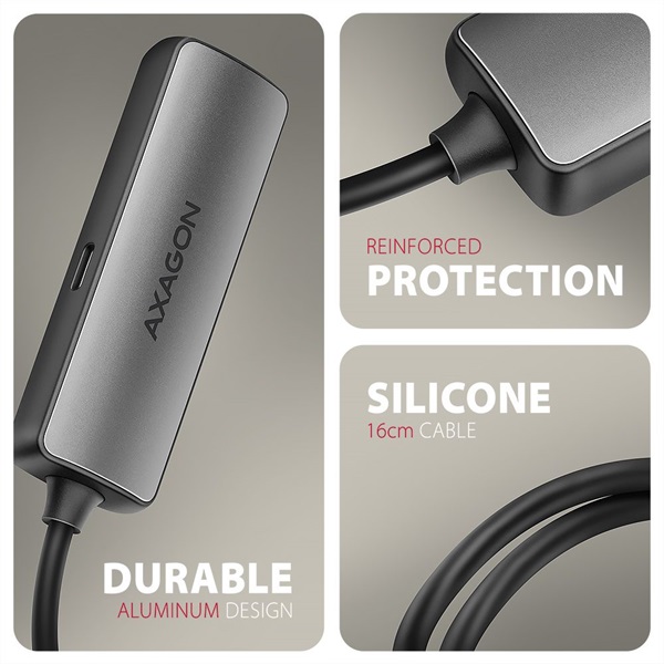 Axagon RVC-HI8KPD 16cm 8K/60Hz PD 100W USB-C - HDMI 2.1 adapter