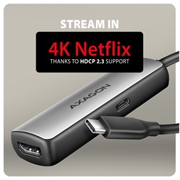 Axagon RVC-HI8KPD 16cm 8K/60Hz PD 100W USB-C - HDMI 2.1 adapter