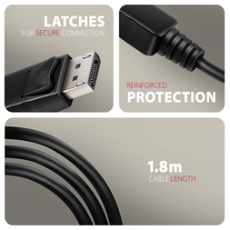 Axagon RVD-HI20C2 1,8m 4K/60Hz DisplayPort - HDMI 2.0 kábel