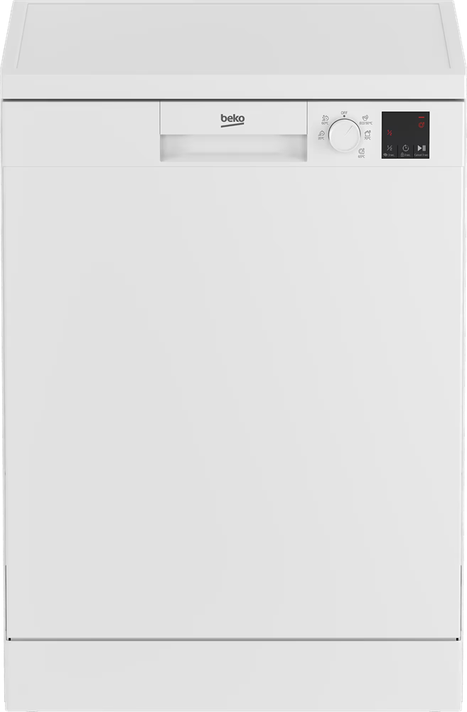 Beko DVN05320W fehér, programok száma: 5, szabadonálló, 13 terítékes mosogatógép 