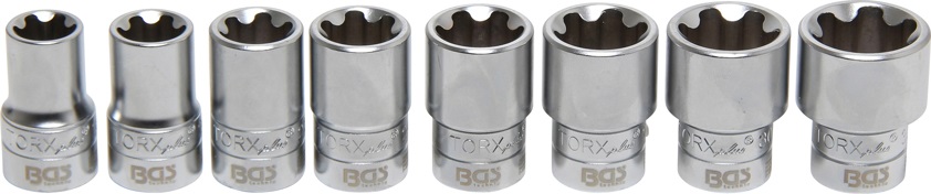 BGS technic 1/2" 18 - 32 EP Torx Plus 8 darabos dugókulcs készlet