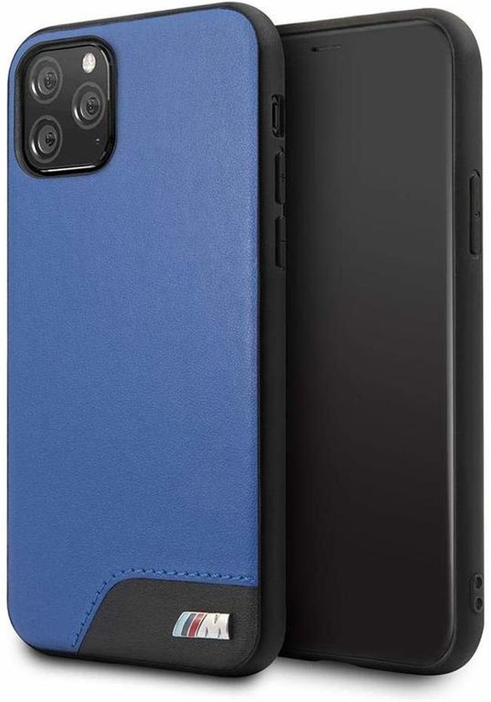 BMW iPhone 11 Pro sima kék kemény műbőrtok