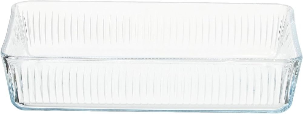 BORCAM négyzetes bordázott hőálló üvegedény  3.000ml, 306*209*64mm 