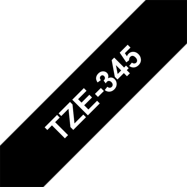 Brother TZe-345 0.7" 18mmx8m fekete/fehér laminált szalag