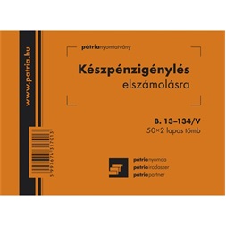 B.13-134/V A6 50x2 fekvő 
