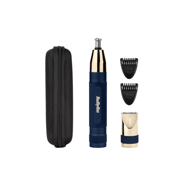 BaByliss E112E Super X-Metal Series kék orr- és fülszőrzetnyíró szemöldök trimmerrel