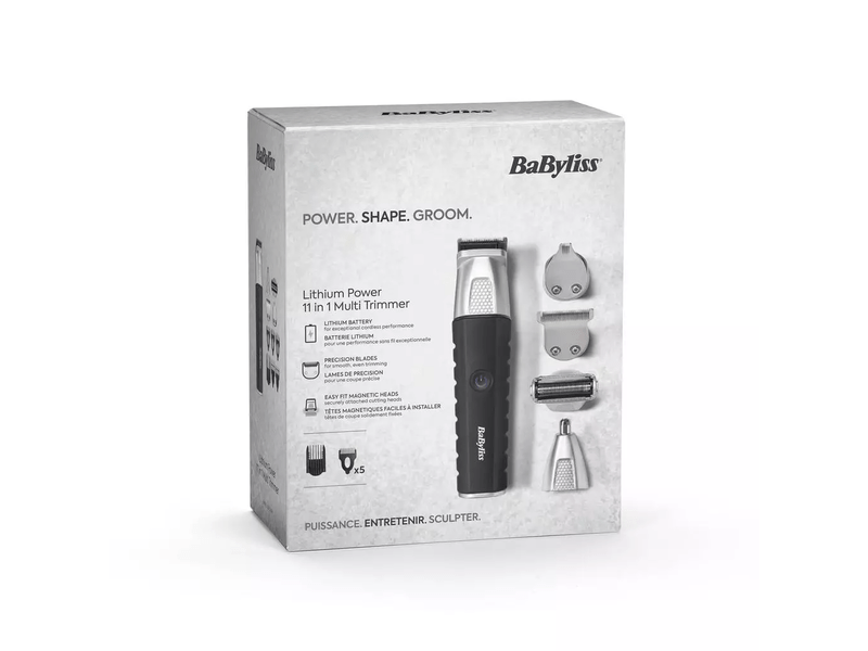 BaByliss MT812E Lithium Power 11az1-ben szürke arc- és testszőrtelenítő készlet