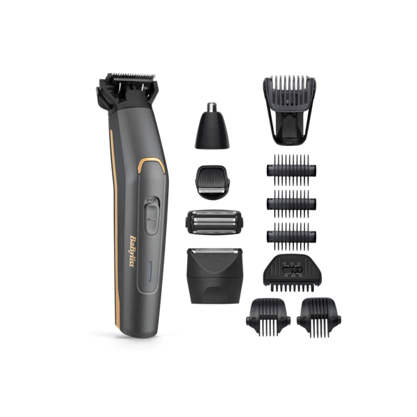 BaByliss MT987E Graphite Precision 12az1-ben szürke-arany arc- és testszőrtelenítő készlet