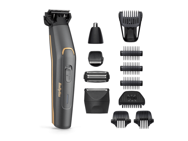 BaByliss MT987E Graphite Precision 12az1-ben szürke-arany arc- és testszőrtelenítő készlet