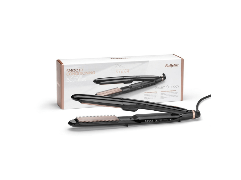 Babyliss ST493E Steam Smooth gőzölős kerámialapos fekete-rose gold hajsimító