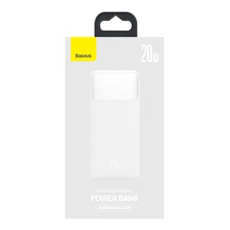Baseus Adaman PPAD070101 20.000 mAh, 22.5W, fekete (USB-C kábel, 3A, 0.3 m) kijelzős, fém Power Bank