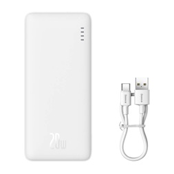 Baseus Airpow 10000 mAh, 20W, fehér power bank