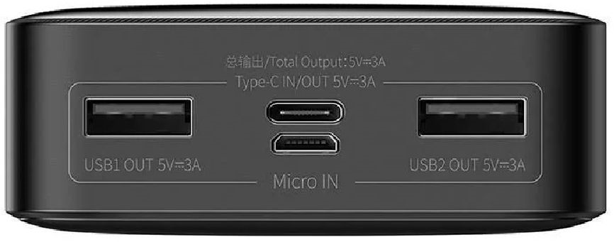 Baseus Bipow PPBD050101 20000mAh LCD Quick Charge PD 15W fekete power bank