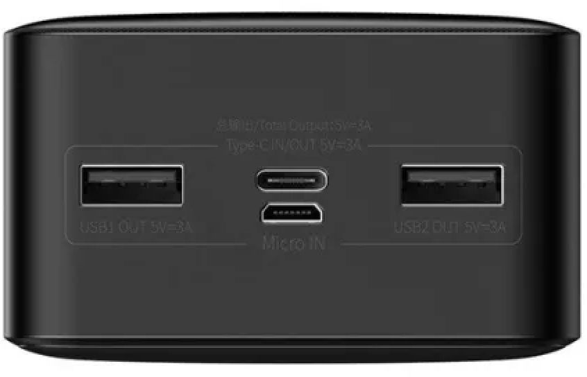 Baseus Bipow PPBD050201 30000mAh LCD Quick Charge PD 15W fekete power bank
