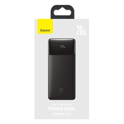 Baseus Bipow PPBD050402 30.000 mAh, 20W, fehér ( Micro-USB kábel, 25cm) kijelzős Power Bank