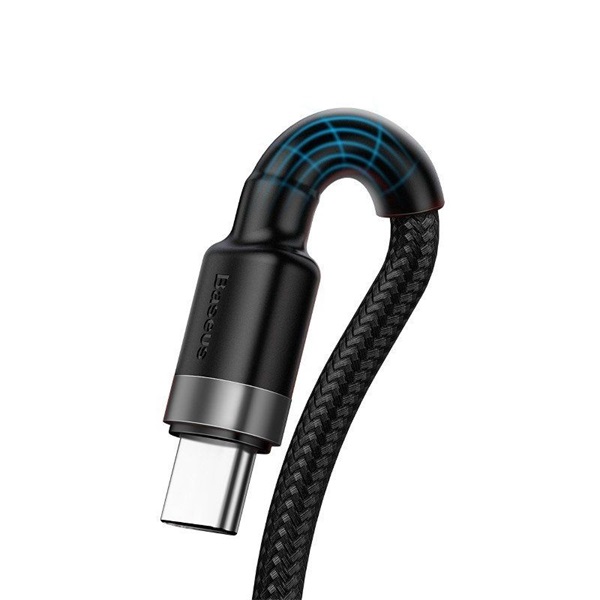 Baseus CATKLF-PG1 Cafule 1m USB/Type-C fekete-szürke adat- és töltőkábel
