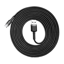 Baseus CATKLF-UG1 Cafule 3m 2A USB A/USB C szürke-fekete adat- és töltőkábel