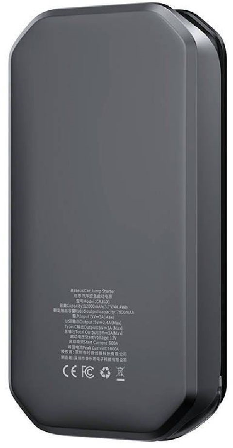 Baseus CRJS03-01 Super Energy Autó Jump Starter 12000mAh fekete power bank
