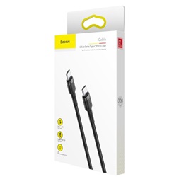 Baseus CATKLF-HG1 Cafule 2m Type-C fekete-szürke adat és töltőkábel