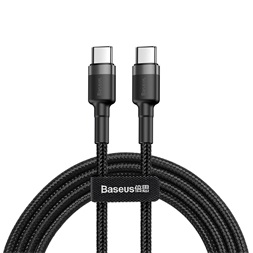 Baseus CATKLF-HG1 Cafule 2m Type-C fekete-szürke adat és töltőkábel