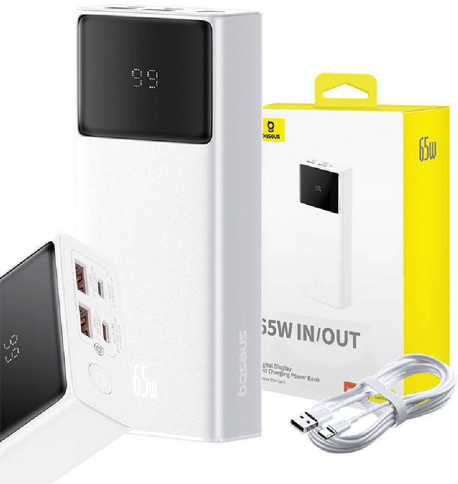 Baseus P10022906213-00 Star-Lord 20000mAh 65W fehér power bank