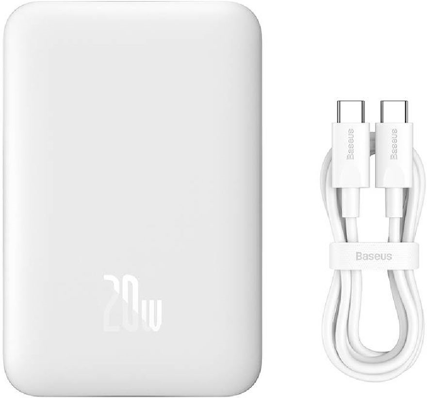 Baseus P10059001223-00 Mini Air 10000mAh 20W mágneses fehér power bank