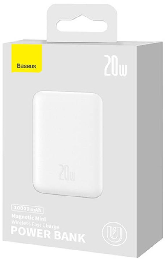 Baseus P10059001223-00 Mini Air 10000mAh 20W mágneses fehér power bank
