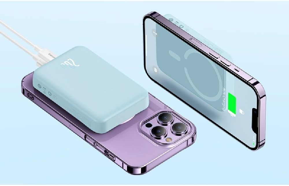 Baseus P10059001313-00 Mini Air 10000mAh 20W mágneses kék power bank