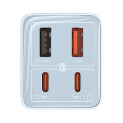 Baseus P10162701313-00 GAN6 Pro 65W kék hálózati gyorstöltő adapter