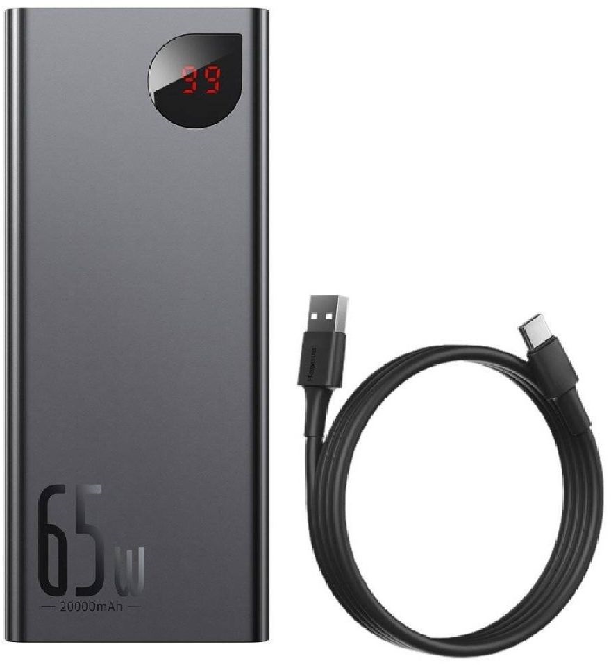 Baseus PPIMDA-D01 Adaman Metal 20000mAh fekete power bank