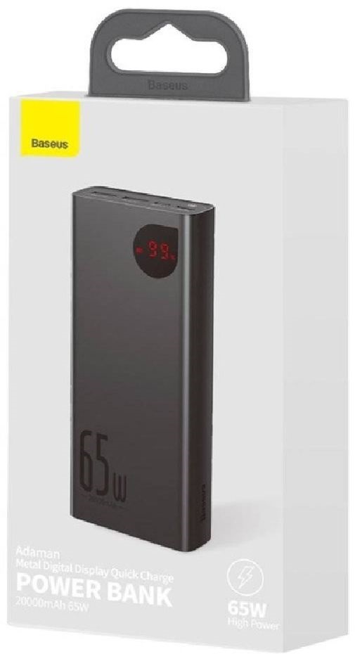 Baseus PPIMDA-D01 Adaman Metal 20000mAh fekete power bank