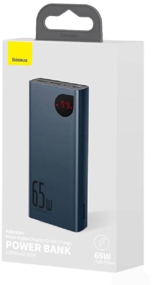 Baseus PPIMDA-D03 Adaman Metal 20000mAh kék power bank