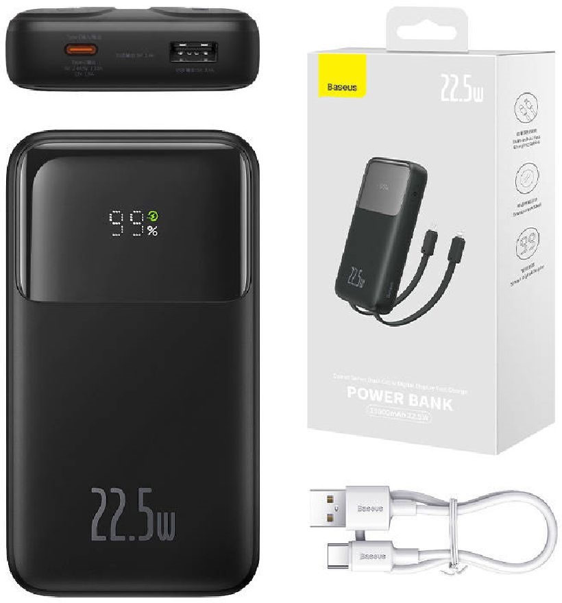 Baseus PPMD020001 Comet 10000mAh 22,5W fekete power bank
