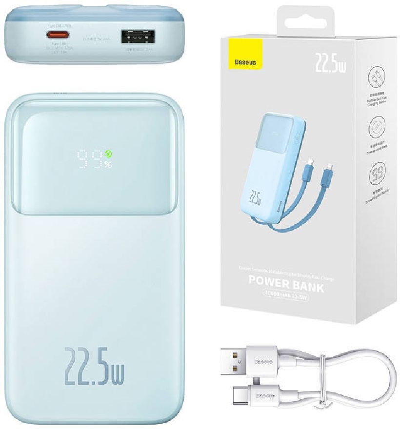 Baseus PPMD020003 Comet 10000mAh 22,5W kék power bank