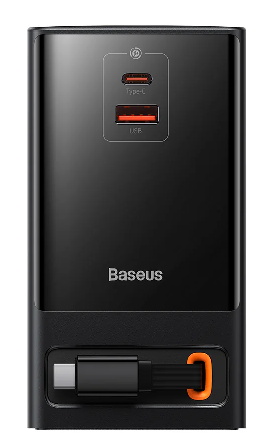 Baseus PSLR000301 PowerCombo 65W fekete hálózati töltő és elosztó