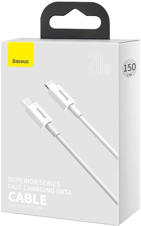 Baseus Superior Series PD 20W 1,5m USB-C - Lightning fehér kábel