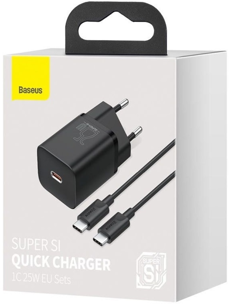 Baseus TZCCSUP-L01 25W Type-C fekete mini utazó töltő