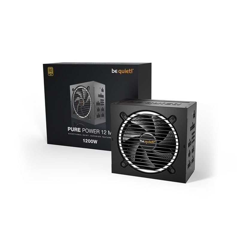 Be Quiet! 1200W - PURE POWER 12 M (80+ Gold, ATX3.0) fekete tápegység
