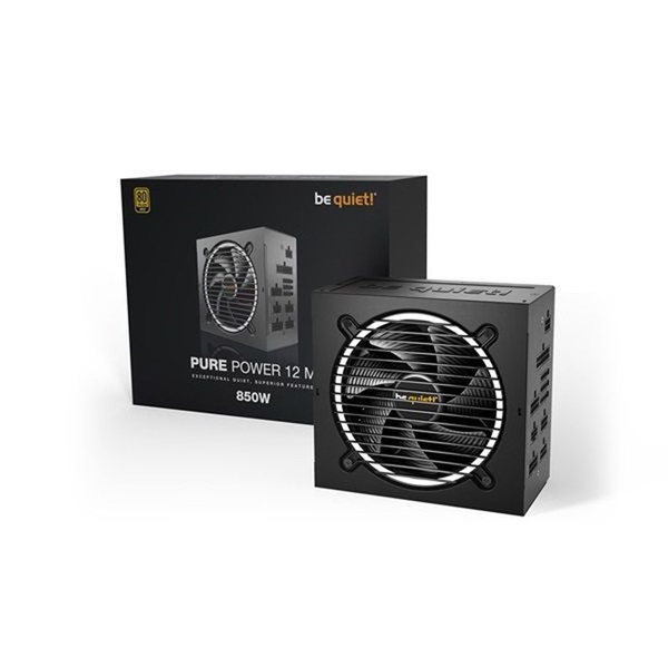 Be Quiet! 850W - PURE POWER 12 M (80+ Gold, ATX3.0) fekete tápegység
