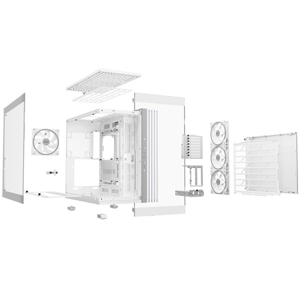 Be Quiet! LIGHT BASE 900 FX fehér (táp nélküli) ablakos ATX ház