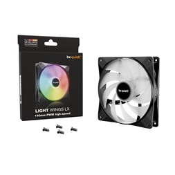 Be Quiet! LIGHT WINGS 140mm PWM RGB fekete ventilátor