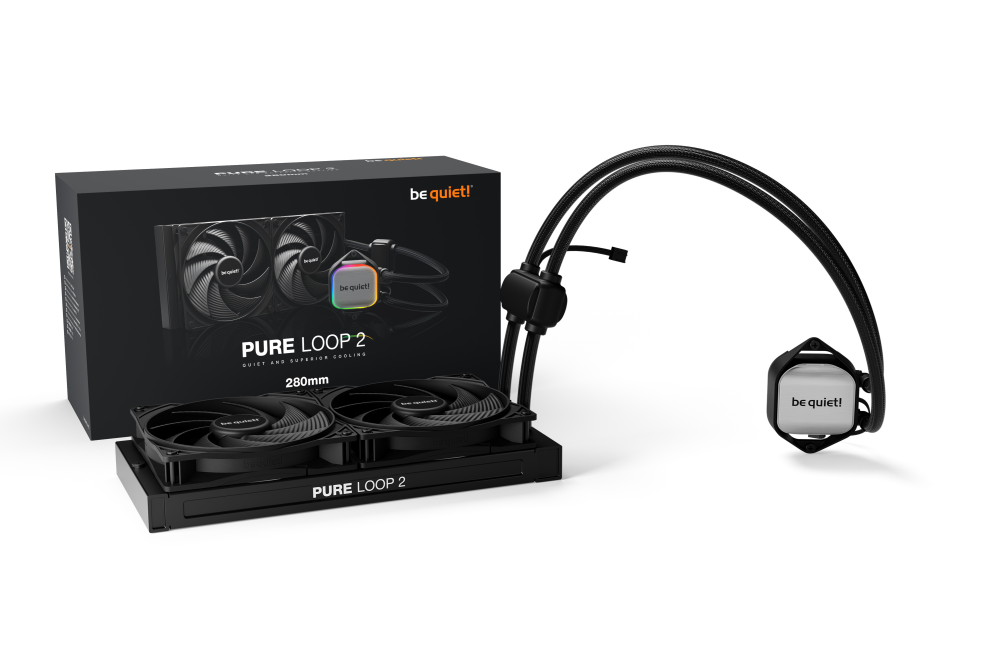Be Quiet! PURE LOOP 2 280mm (2x140mm, csatlakozó: 3pin, cső hossza: 400mm) vízhűtéses processzor hűtő