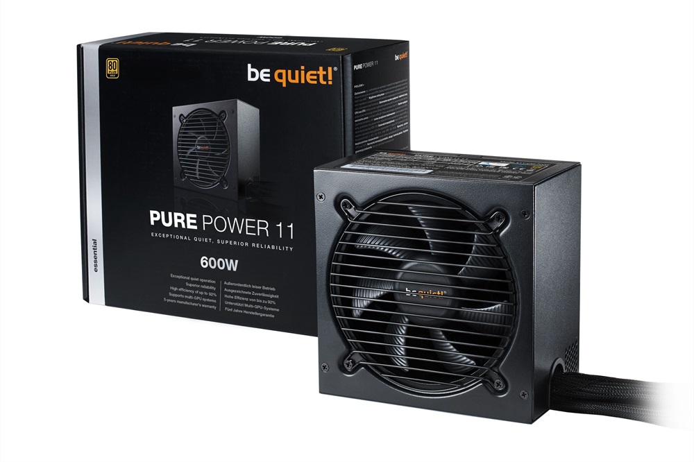 Be Quiet! PURE POWER 11 600W 80+ Gold ventillátorral dobozos tápegység