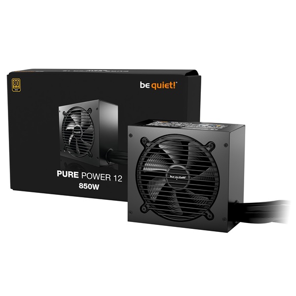 Be Quiet! PURE POWER 12 850W 80+ Gold ventillátorral dobozos tápegység