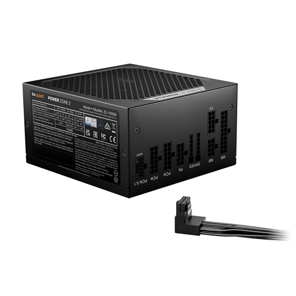 Be Quiet! Power Zone 2 1000W 80+ Platinum ventillátorral moduláris tápegység