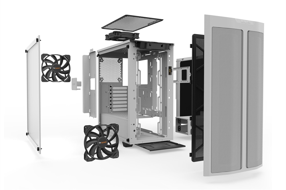 Be Quiet! Pure Base 500DX fehér (táp nélküli) ablakos ATX ház