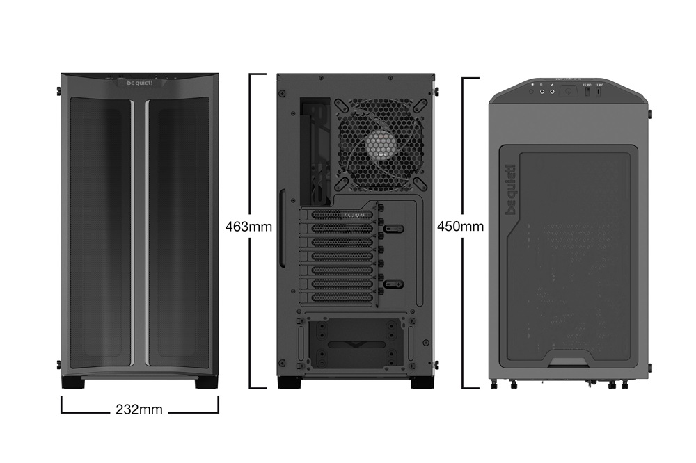 Be Quiet! Pure Base 500DX fekete (táp nélküli) ablakos ATX ház